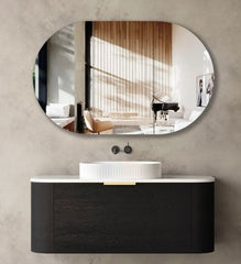 Bondi Black Oak Vanity - Cabinet Only