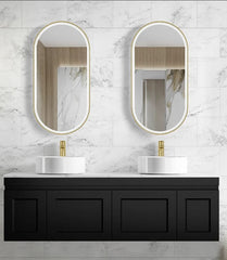 Hampton Mark II Satin Black Vanity - Cabinet Only