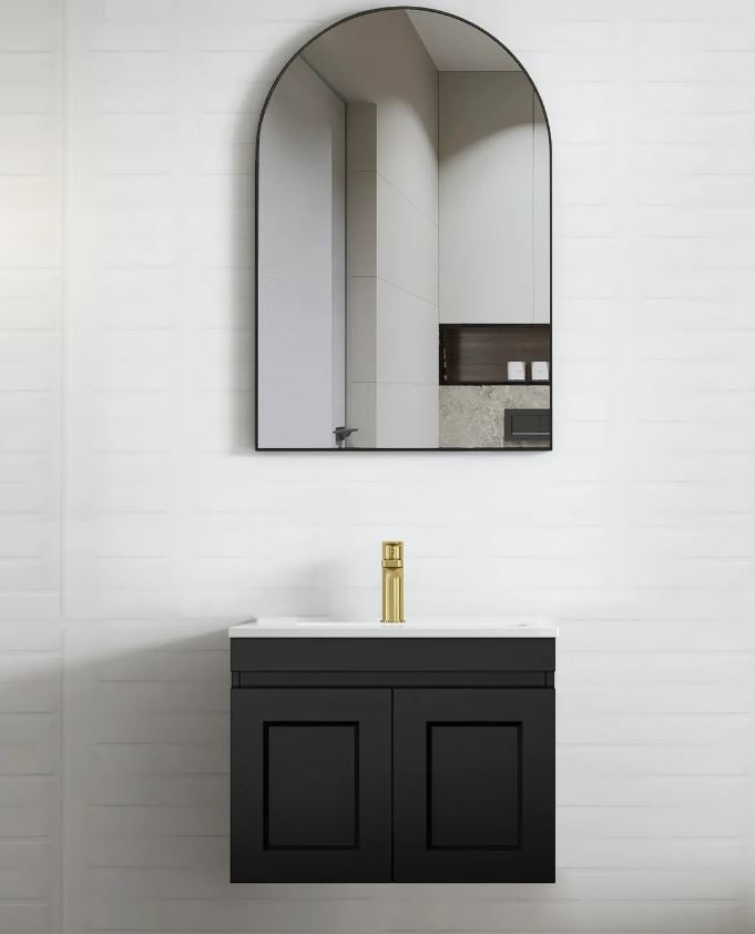 Hampton Mark II Satin Black Vanity - Cabinet Only