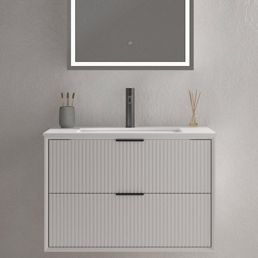 Ariana Wall Hung 750mm Fluted Style Bathroom Vanity