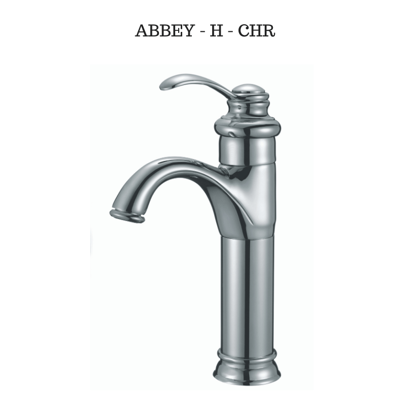 Abbey Classic Style Basin Mixer Polished Chrome Tall