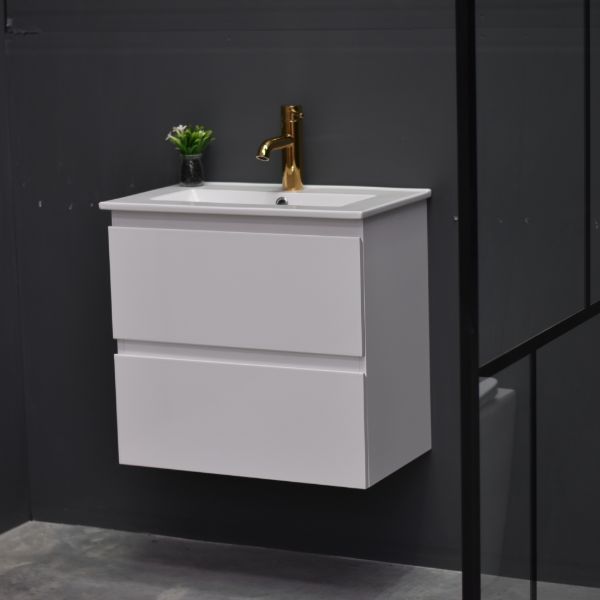 Slim X 600mm Narrow Bathroom Vanity Wall Hung