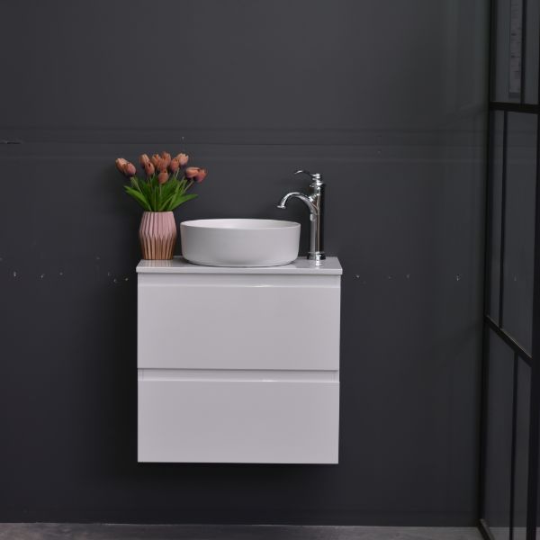 Slim X 600mm Narrow Bathroom Vanity Wall Hung