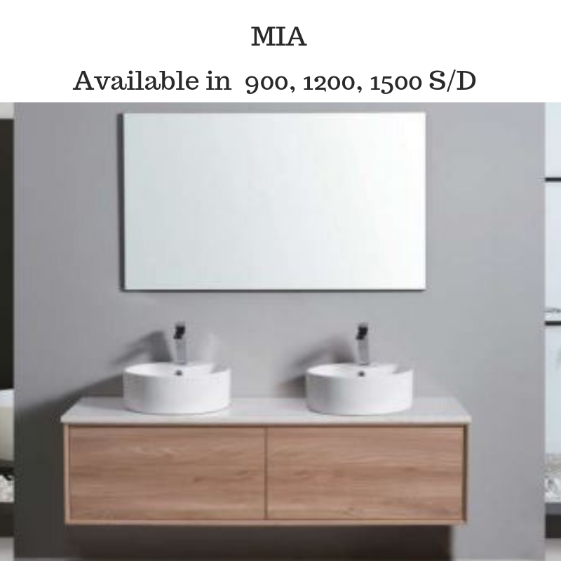 MIA 1500mm Oak timber look Wall Hung Vanity