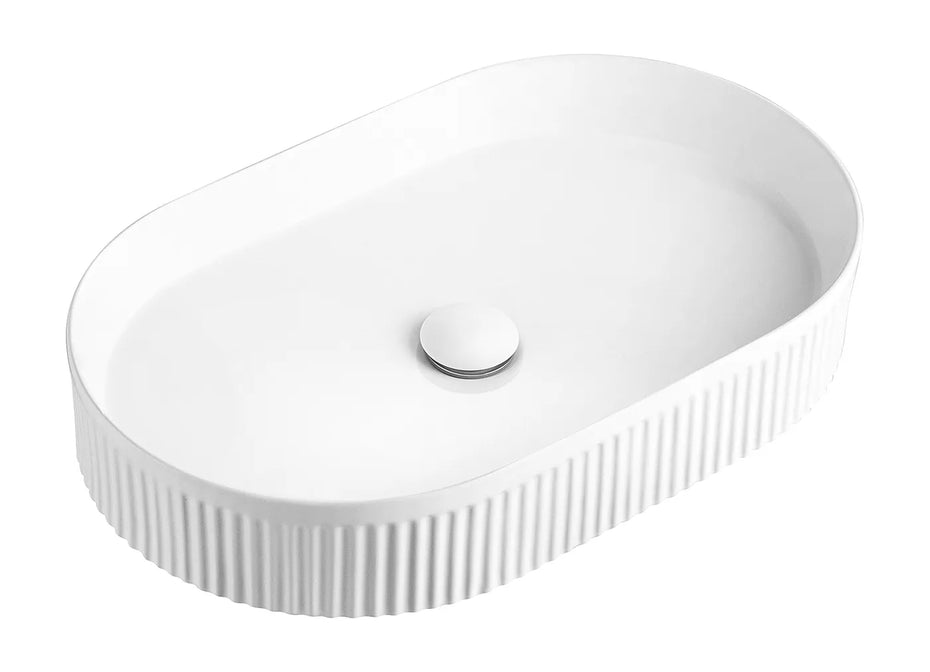 KENSINGTON OVAL BASIN MATTE WHITE 580x360mm